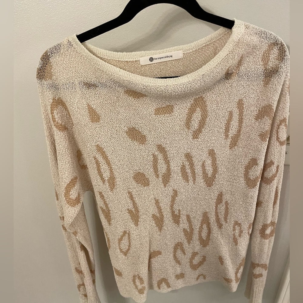 Impeccable Pig Cheetah Print Sweater